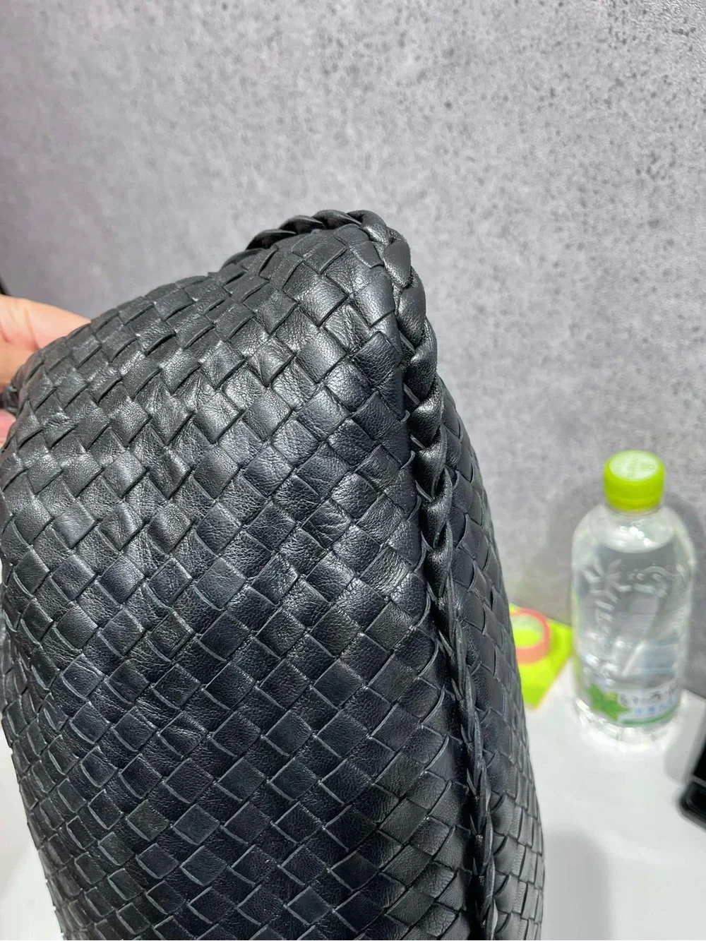 Bottega Veneta Black Intrecciato Woven Hobo Shoulder Bag